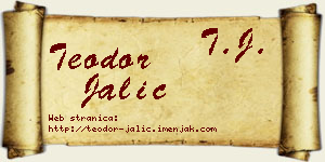Teodor Jalić vizit kartica